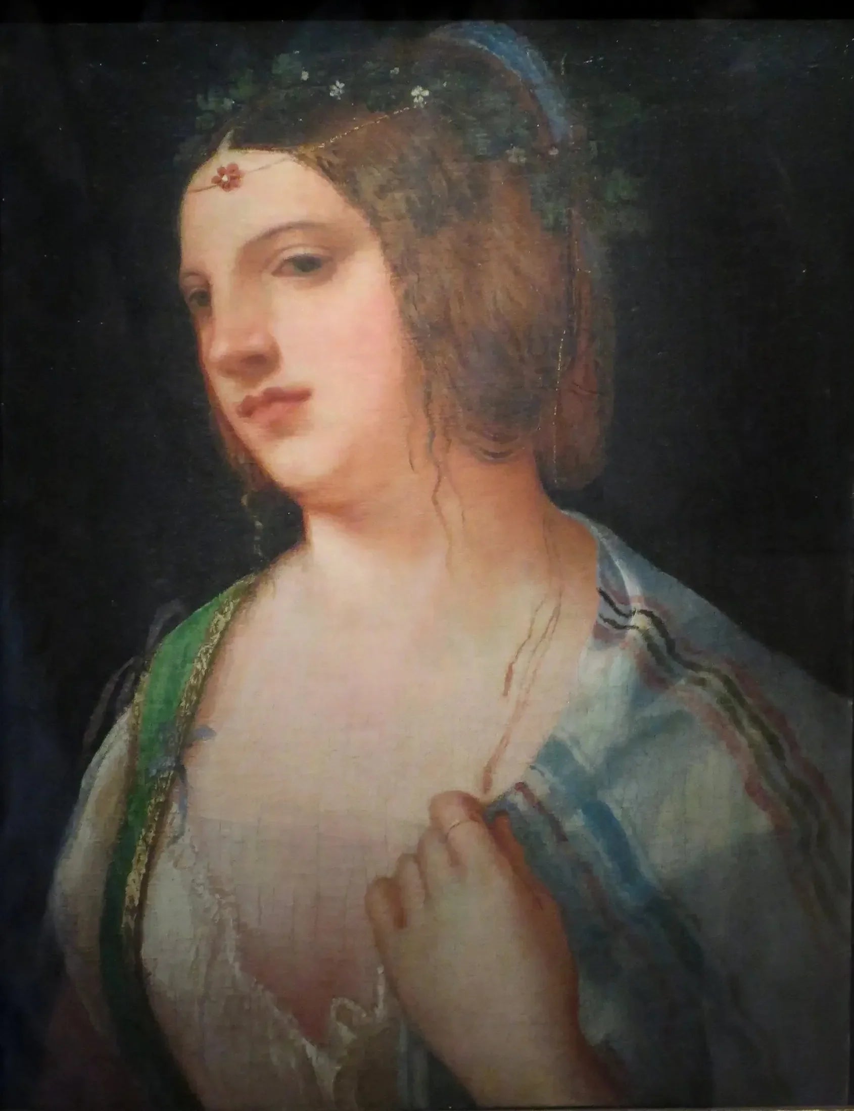 Tête d'une jeune fille vénitienne - Giorgione image 1 reproduction artisanale de tableau