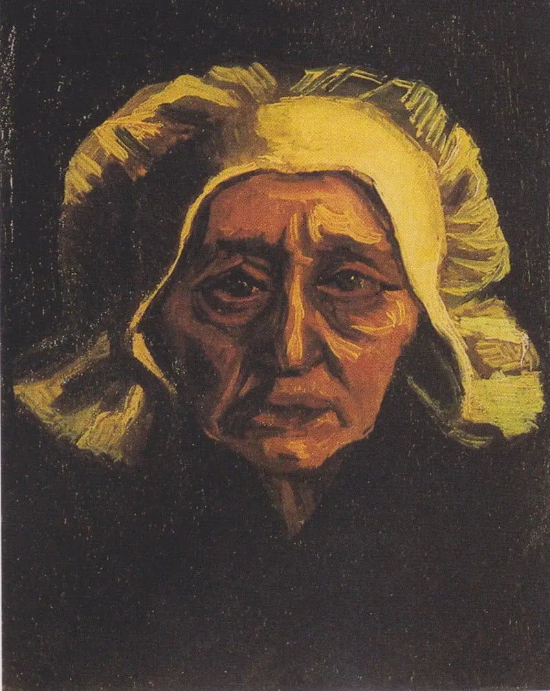 Kopf einer alten Bäuerin mit weißer Haube - Vincent van Gogh