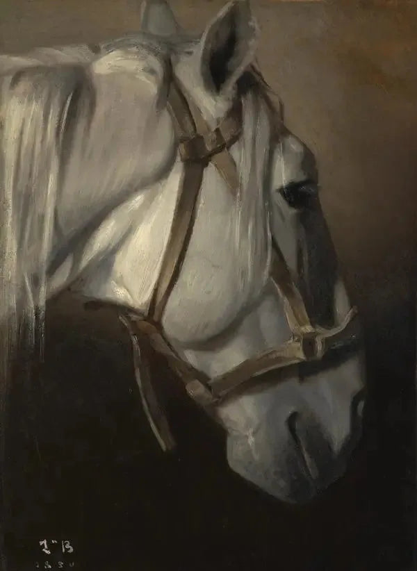 Weißes Pferdekopf - Léon Bonnat