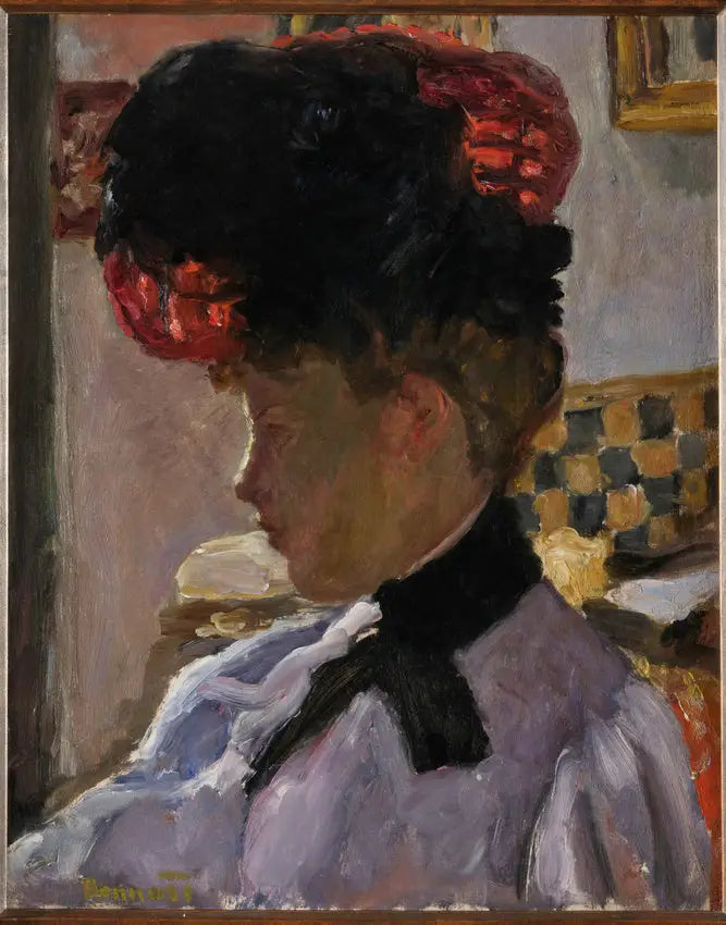 Tête de femme à contre-jour - Pierre Bonnard image 1 copie peinte à la main à l’huile