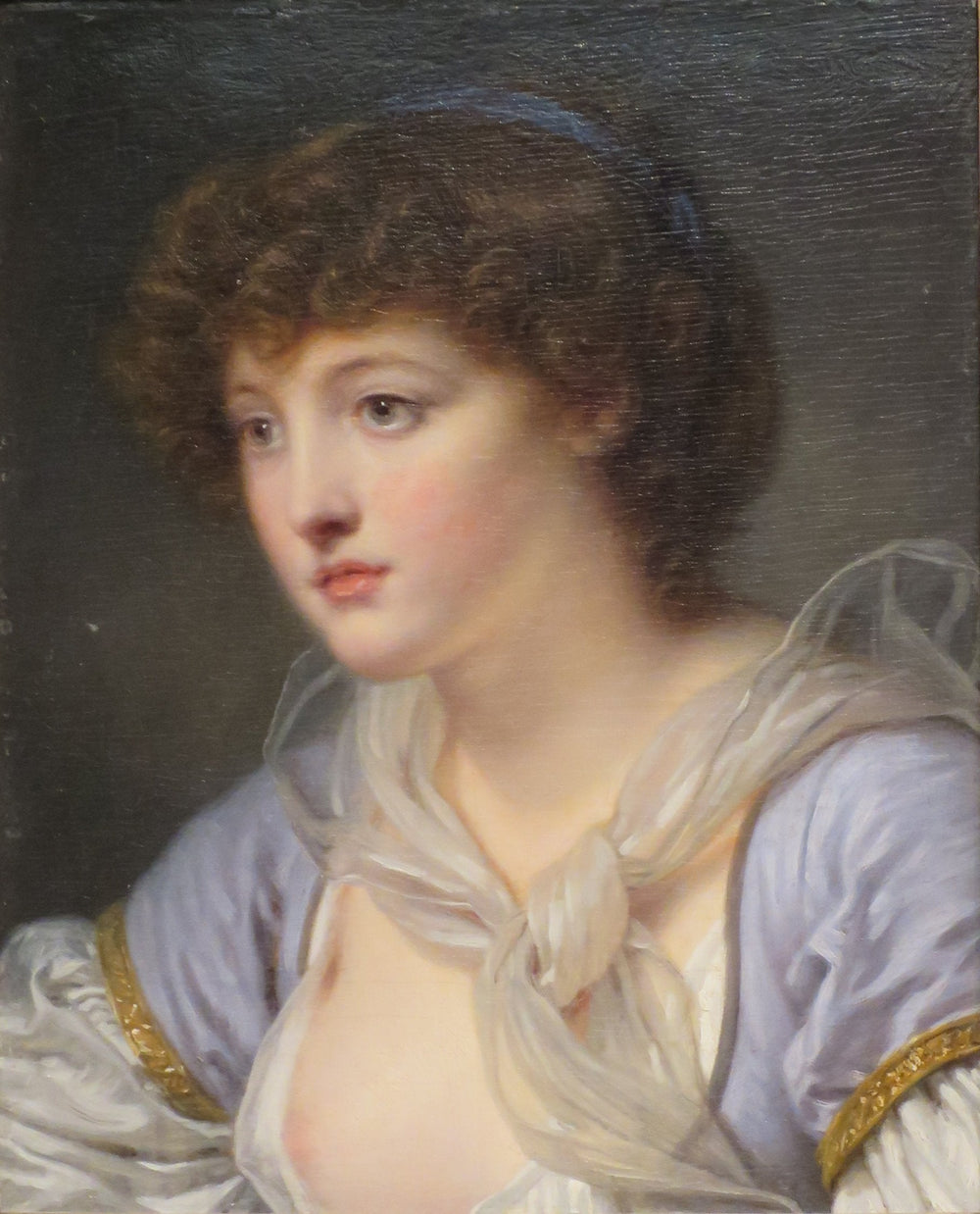 Tête de fille - Jean-Baptiste Greuze image 1 copie de tableau peinte à la main