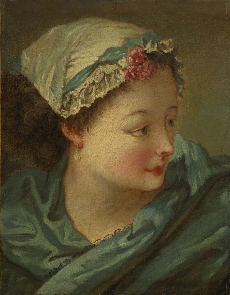 Kopf einer jungen Frau - François Boucher