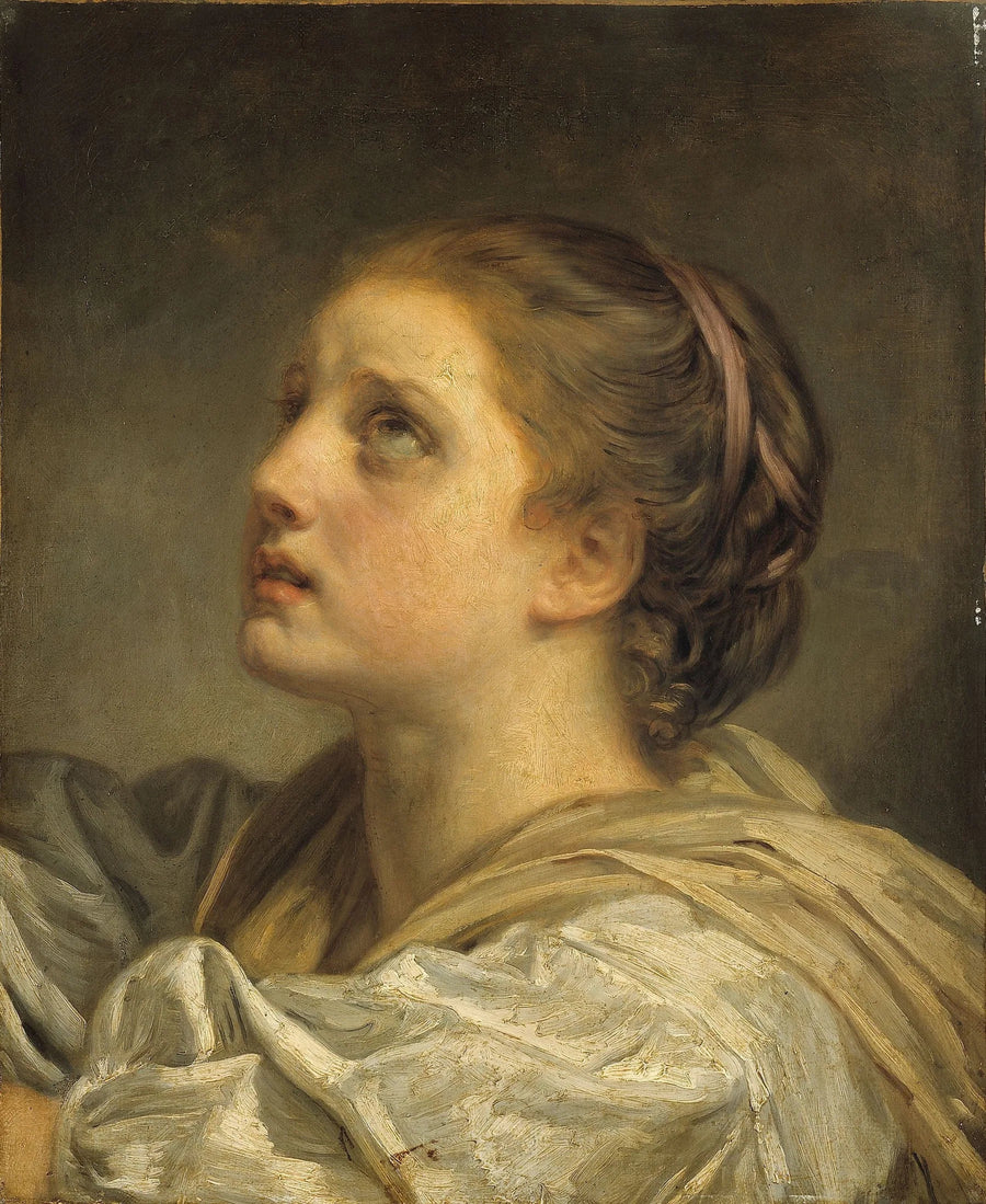 Kopf einer jungen Frau - Jean-Baptiste Greuze