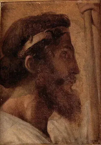 Kopf von Pisistratus und linke Hand von Alkibiades - Jean-Auguste-Dominique Ingres