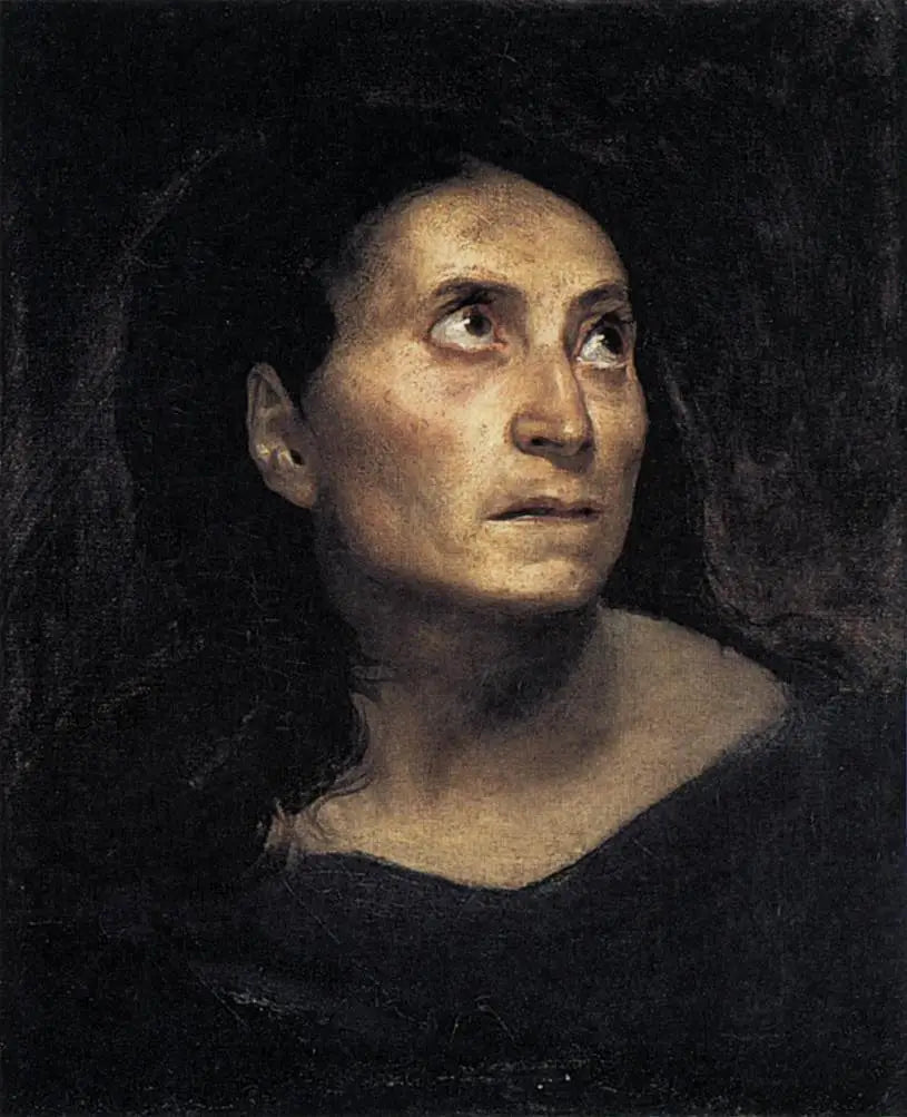 Kopf einer alten Frau - Eugène Delacroix