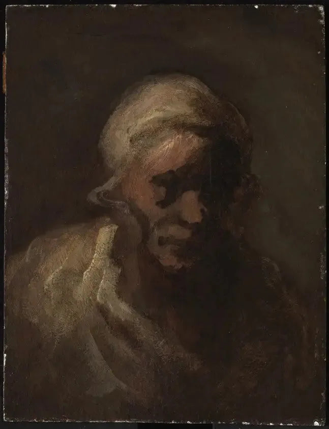 Kopf einer alten Frau - Honoré Daumier