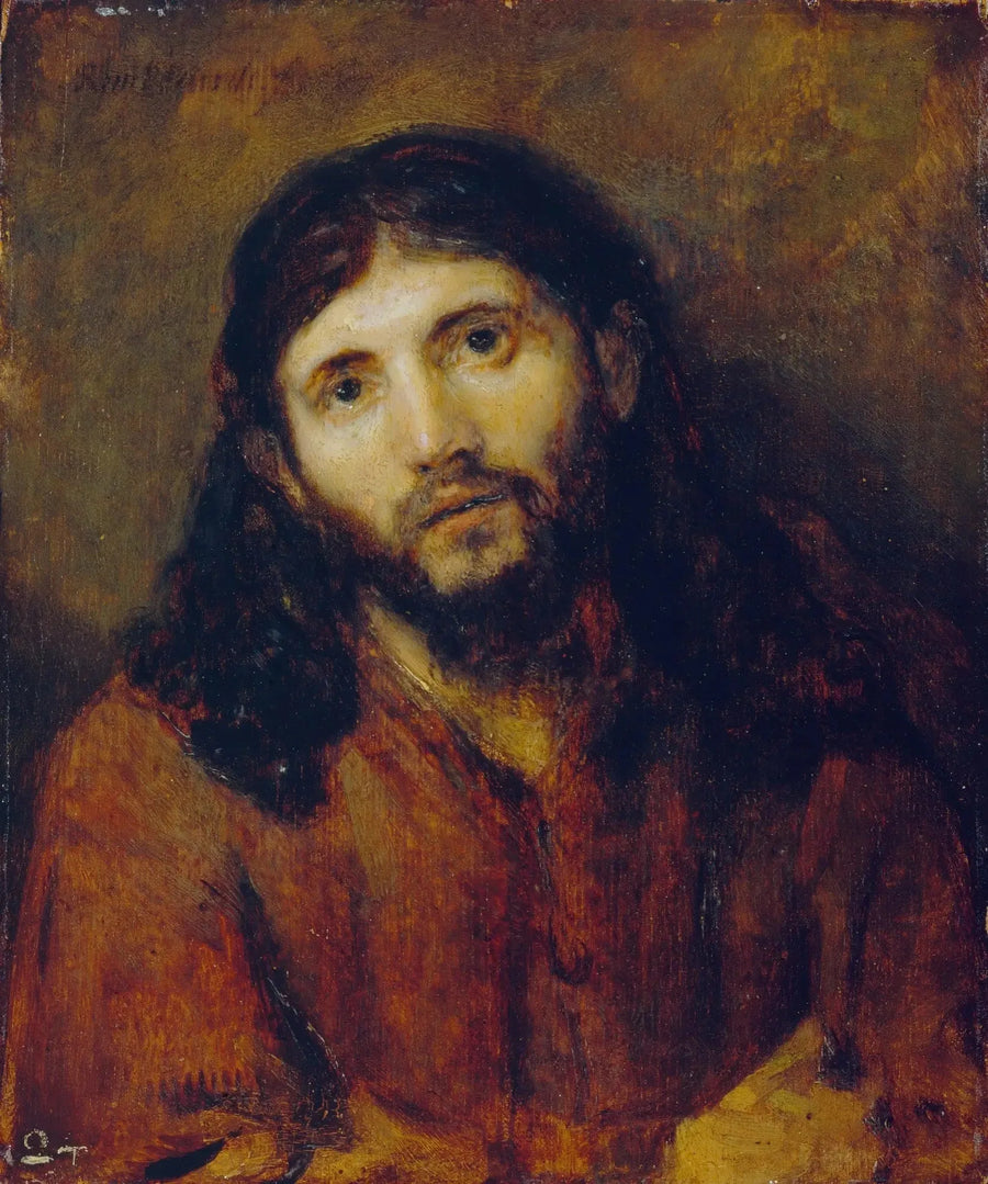 Kopf Christi (nach „Das Abendmahl in Emmaus“ im Louvre) - Rembrandt