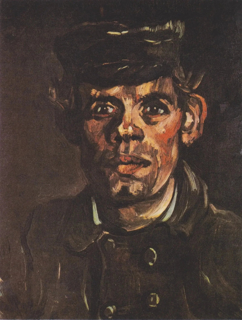 Kopf eines jungen Bauern mit Schirmmütze - Vincent van Gogh
