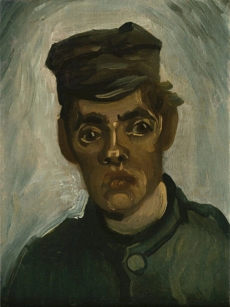 Kopf eines jungen Bauern mit einer Mütze - Vincent van Gogh