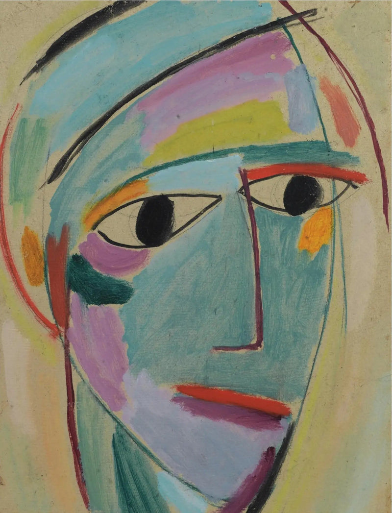 Mystischer Kopf : Profil in Drei-Viertel-Ansicht - Alexej von Jawlensky