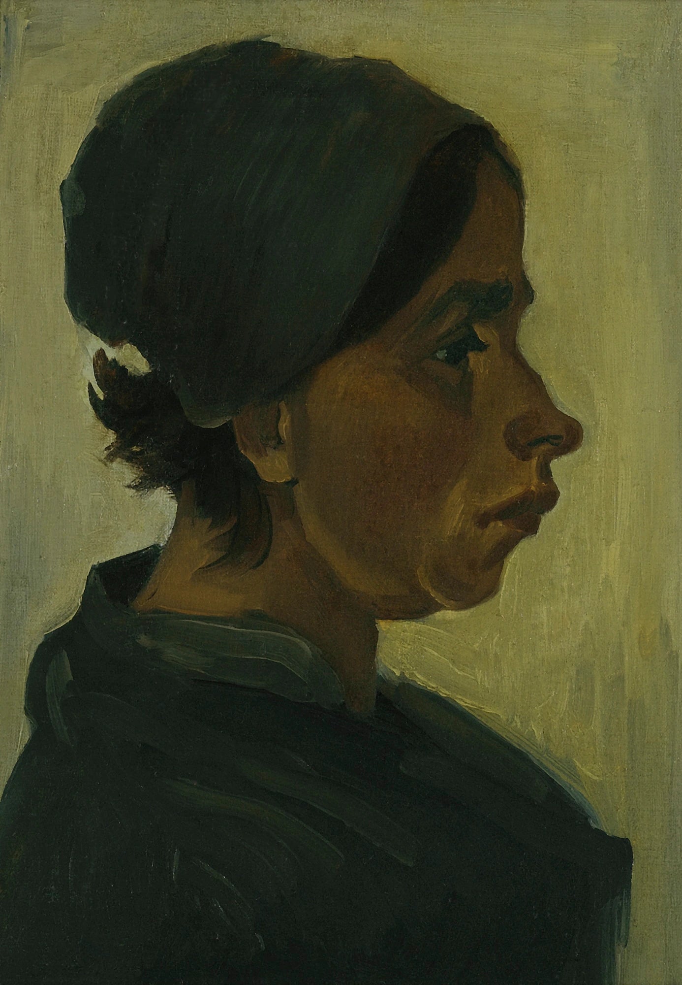 Tête de paysanne au bonnet sombre F133 JH584 — Vincent van Gogh