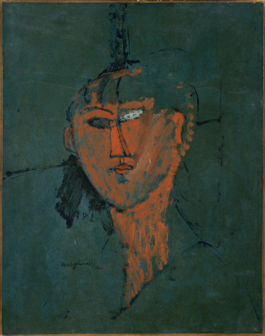Rote Kopfbüste - Amedeo Modigliani
