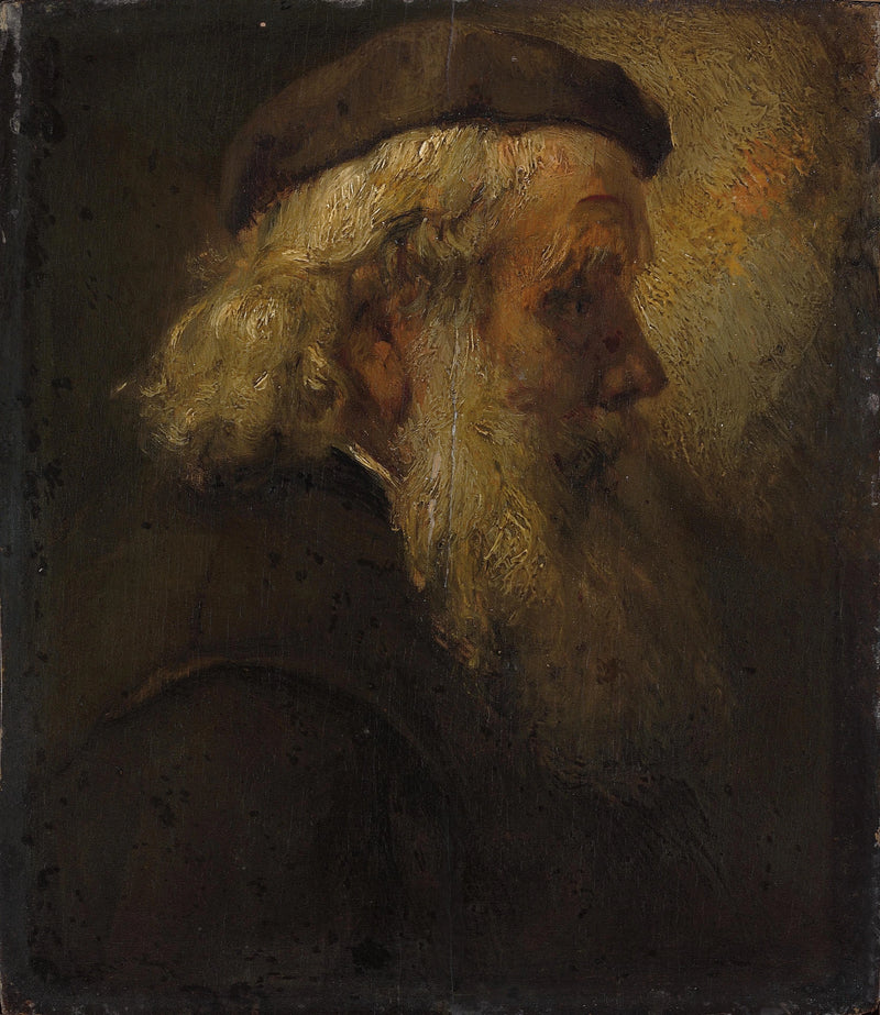 Kopf eines alten bärtigen Mannes - Rembrandt