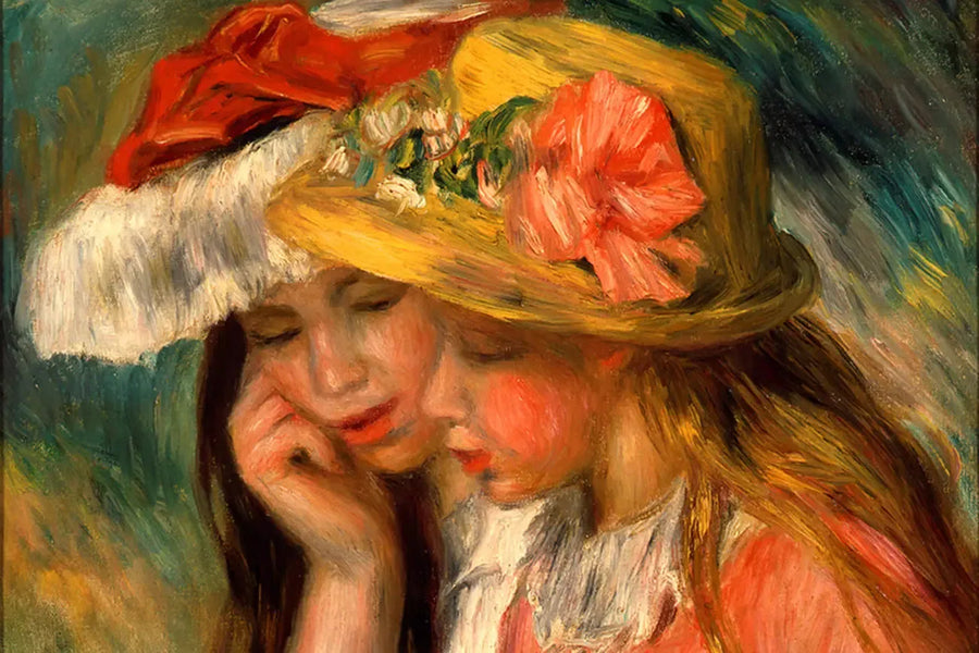Köpfe von zwei jungen Mädchen - Pierre-Auguste Renoir