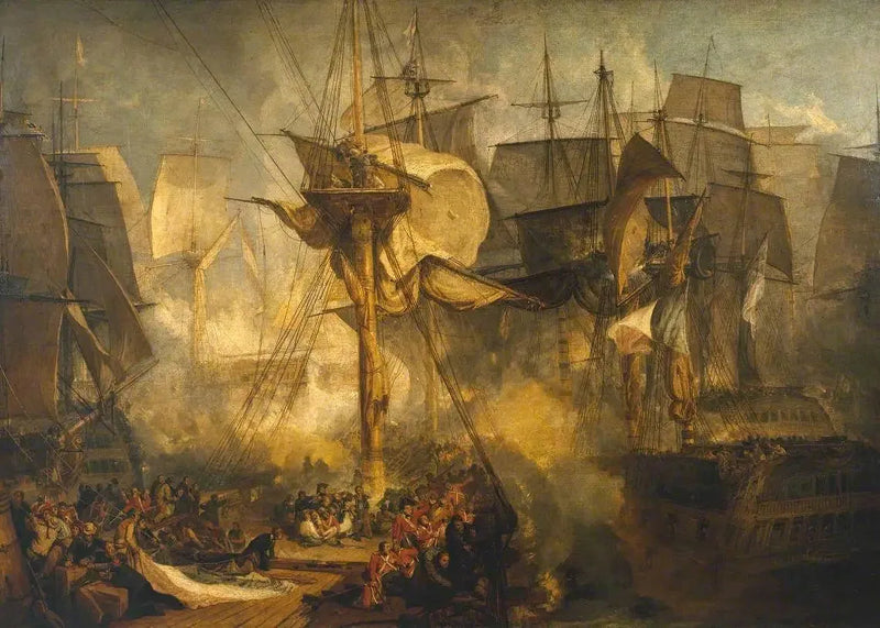 Die Schlacht von Trafalgar, gesehen von den Mizen Steuerbord-Rigging der Victory - J. M. W. Turner