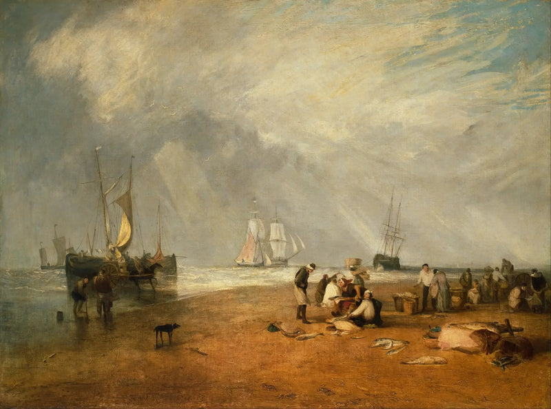 Der Fischmarkt am Hastings Beach - J. M. W. Turner