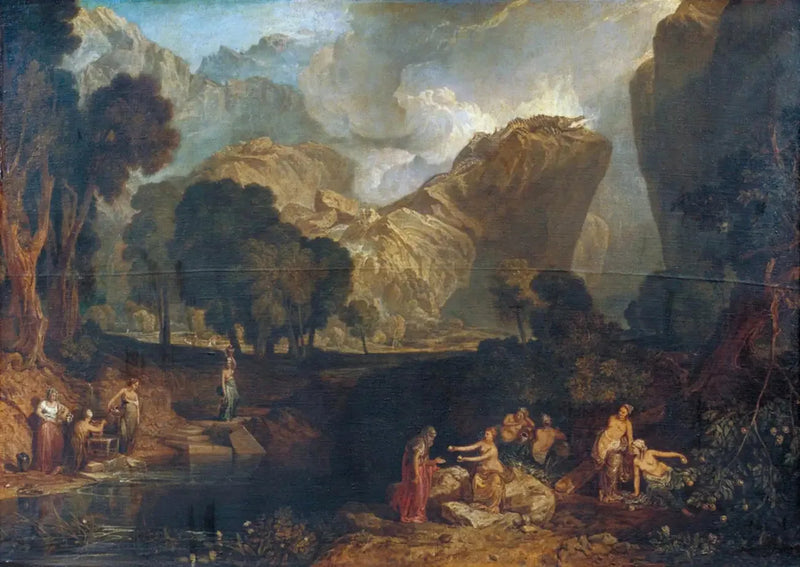 Die Göttin der Zwietracht wählt den Apfel der Zwietracht im Garten der Hesperiden - J. M. W. Turner