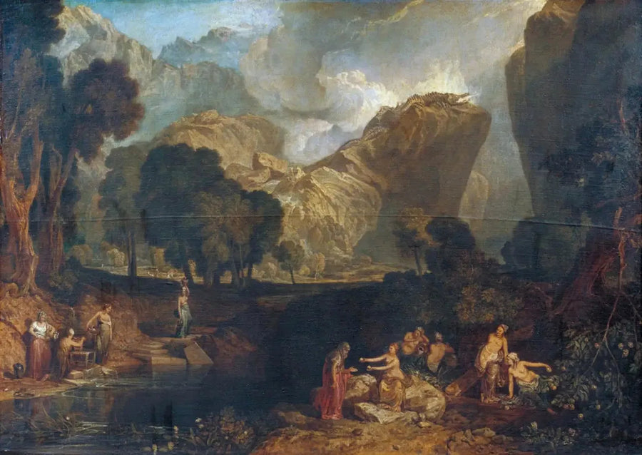 Die Göttin der Zwietracht wählt den Apfel der Zwietracht im Garten der Hesperiden - J. M. W. Turner