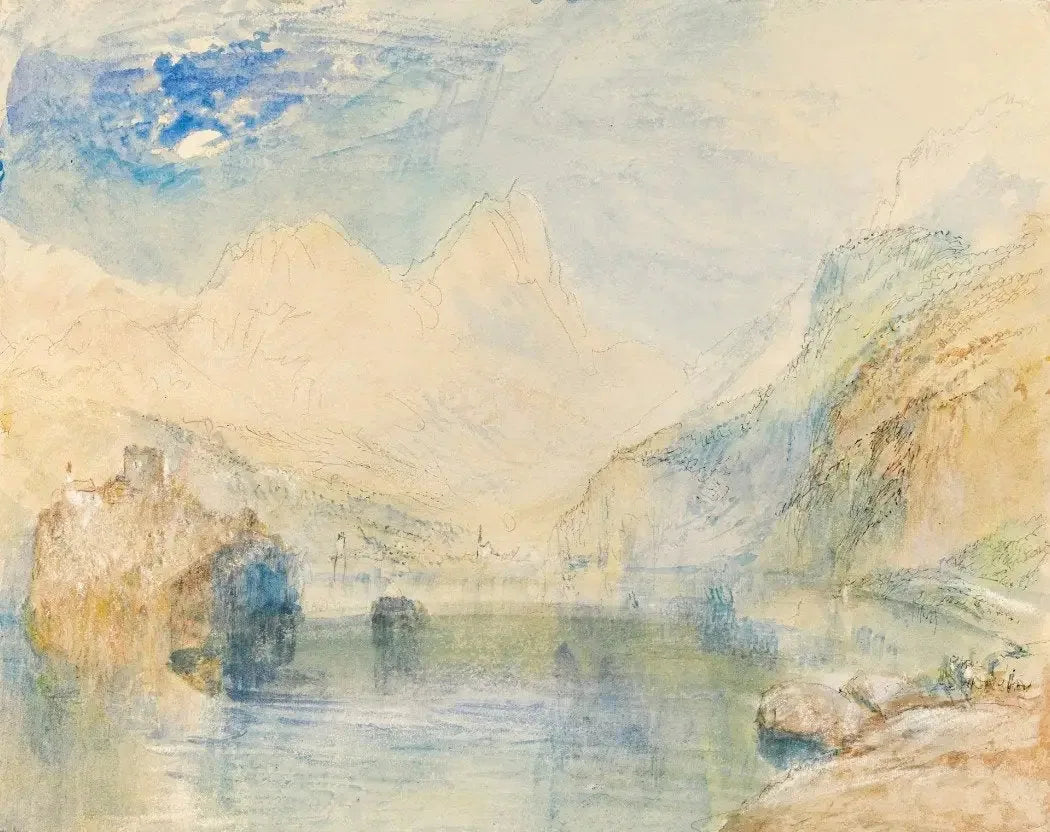 The Lauerzersee with Schwyz and the Mythen, Switzerland - J. M. W. Turner image 1 copie de tableau peinte à la main