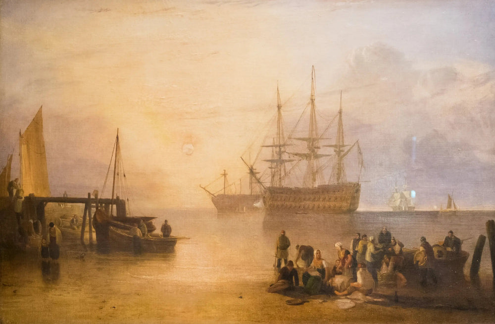 The Sun Rising through Vapour. - J. M. W. Turner image 1 reproduction de peinture à l’huile