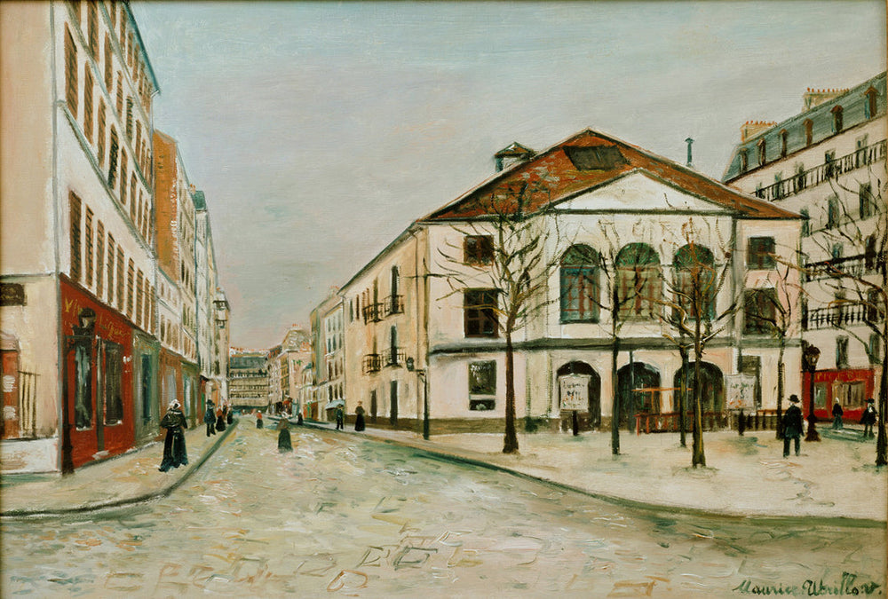 Théâtre de l’Atelier, Place Dancourt - Maurice Utrillo image 1 copie de tableau peinte à la main