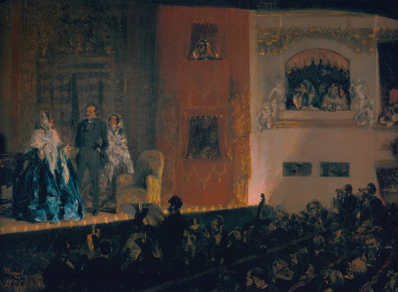 Theater des Gymnase in Paris - Adolph von Menzel