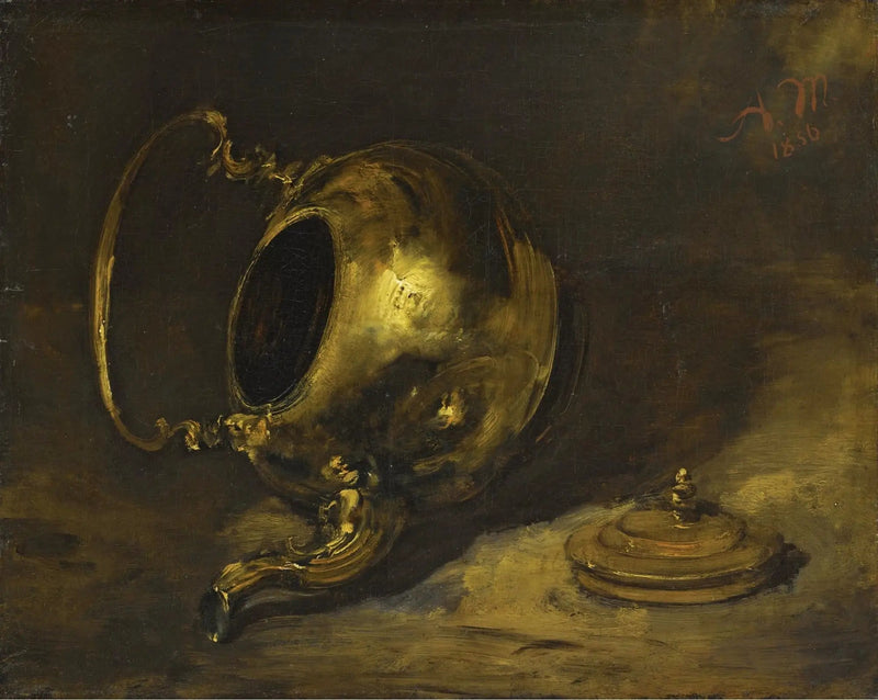 Umgestürzte Teekanne - Adolph von Menzel