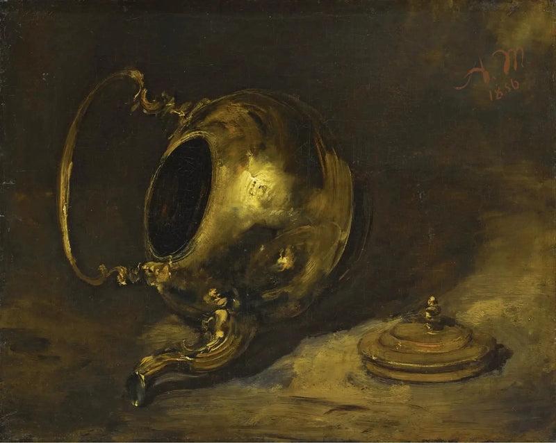 Umgestürzte Teekanne - Adolph von Menzel