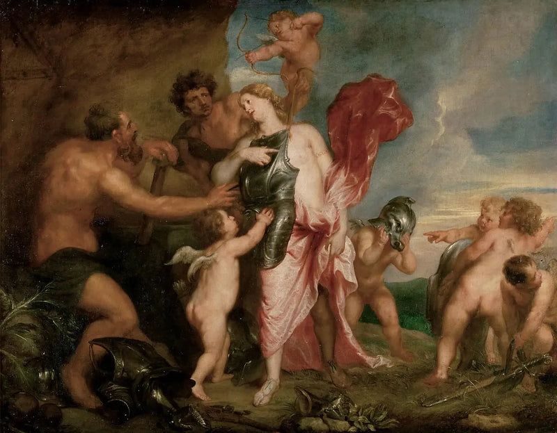 Thétis erhält von Hephaistos die Waffen für Achilles - Antoine van Dyck