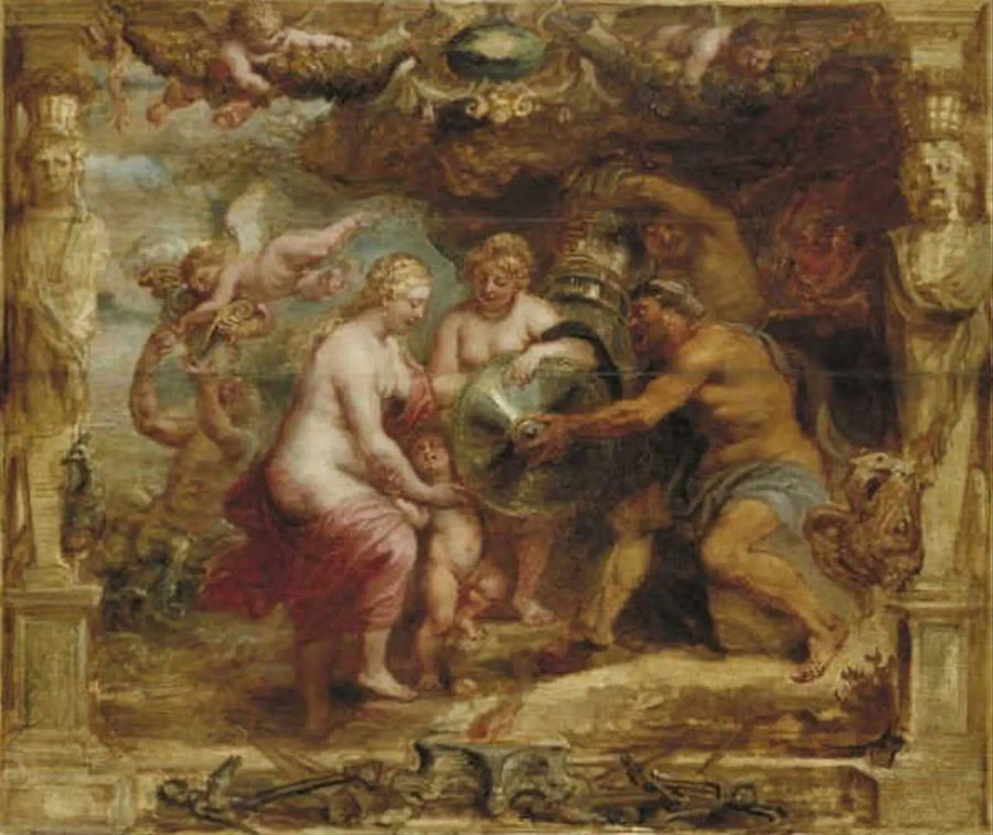 Thetis empfängt die Waffen des Achilles von Vulkan - Peter Paul Rubens