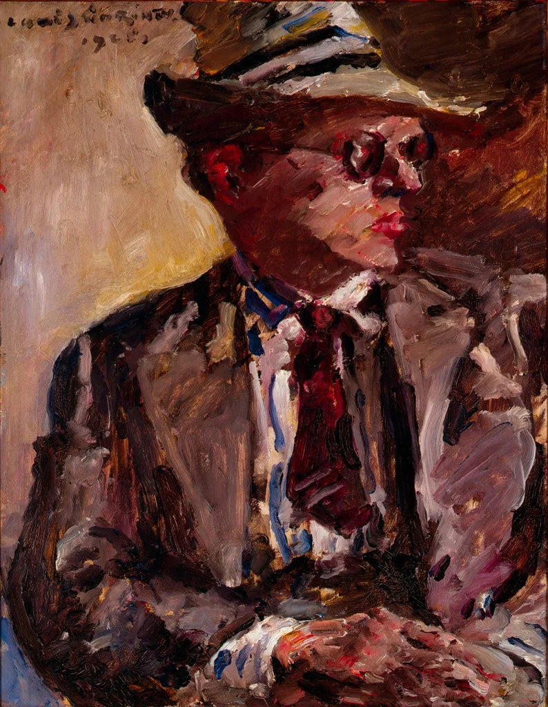 Thomas Corinth avec un chapeau de paille - Lovis Corinth