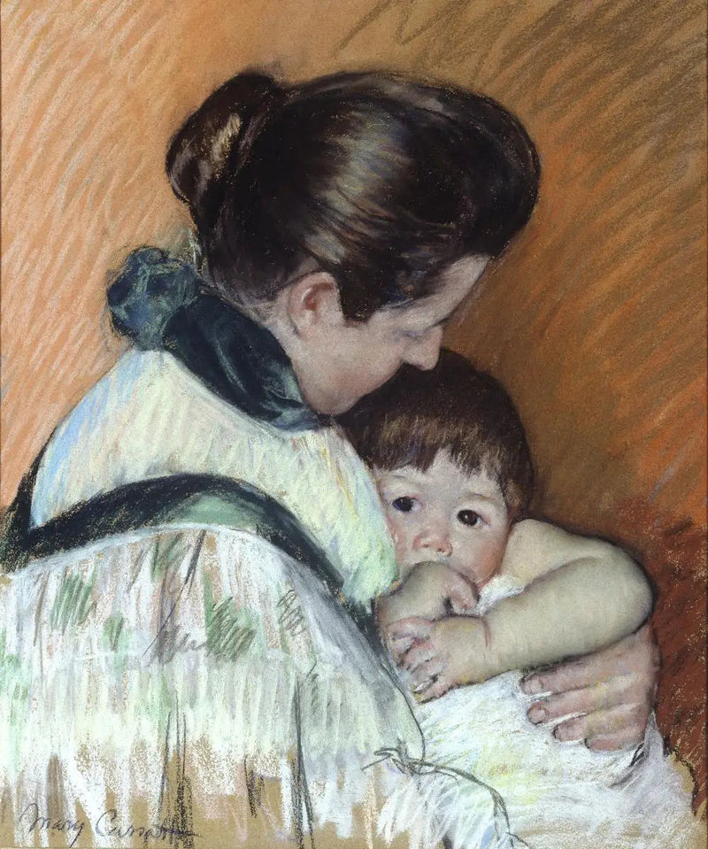 Thomas schlafend lutscht seinen Daumen - Mary Cassatt