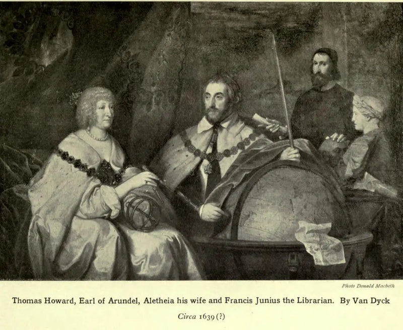 Thomas Howard, 2. Graf von Arundel (1585-1646) und seine Ehefrau Lady Alethea Talbot, Gräfin von Arundel (ca. 1590-1654) mit vielleicht Francis Junius (1589-1677) oder William Petty - Antoine van Dyck