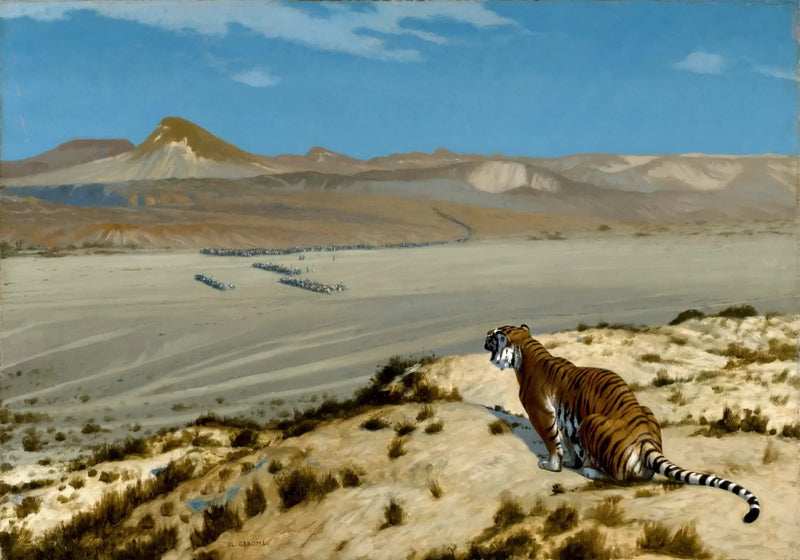Tiger auf der Lauer - Jean-Léon Gérôme