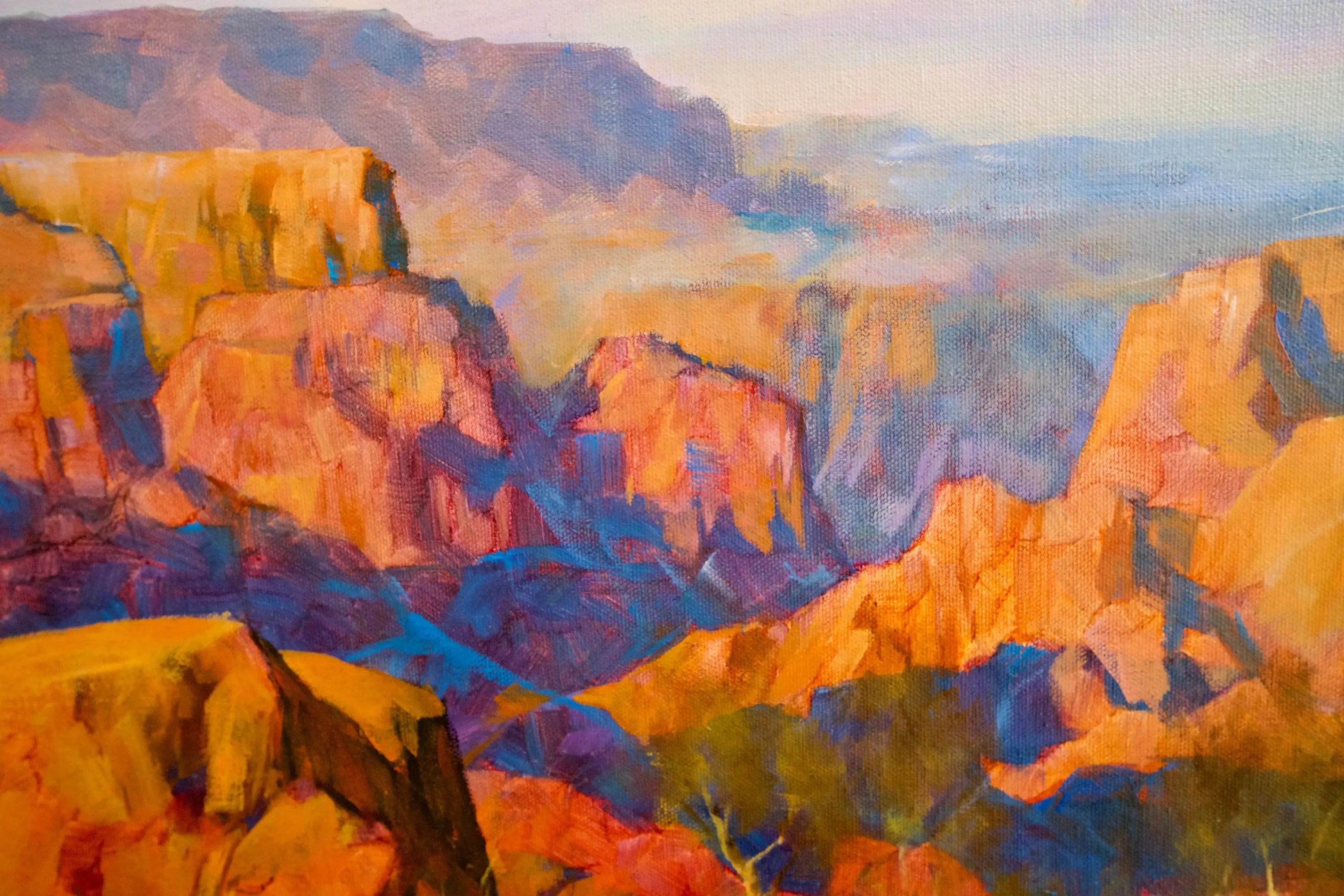 Tigre en chasse | 150 x 100 cm Reproductions de tableaux à la peinture à l’huile