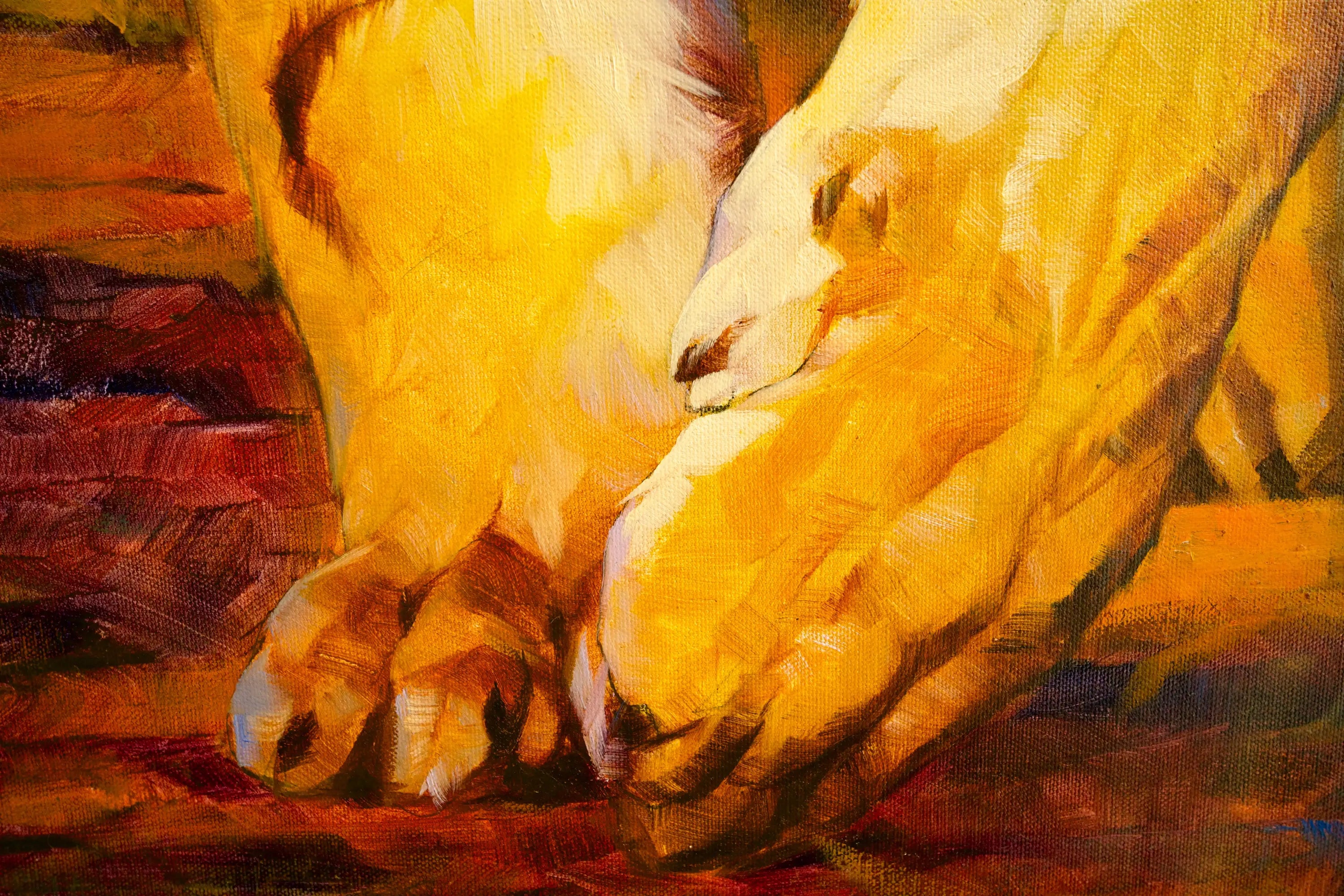 Tigre en chasse | 150 x 100 cm Reproductions de tableaux à la peinture à l’huile