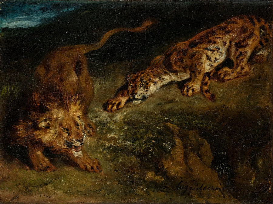 Tiger und Löwe - Eugène Delacroix