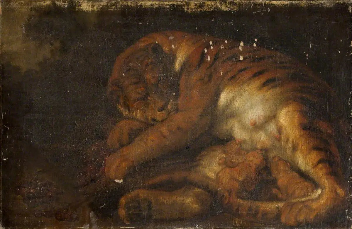 Tigresse et ses petits - Peter Paul Rubens image 1 copie de tableau peinte à la main