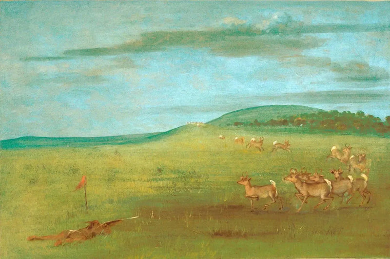 Schuss auf eine angezogene Antilope - George Catlin