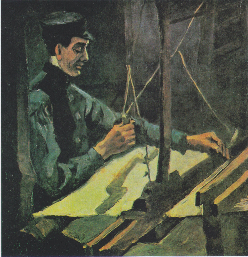 Webstuhlarbeiter, nach rechts gewandt (Halbfigur) - Vincent van Gogh