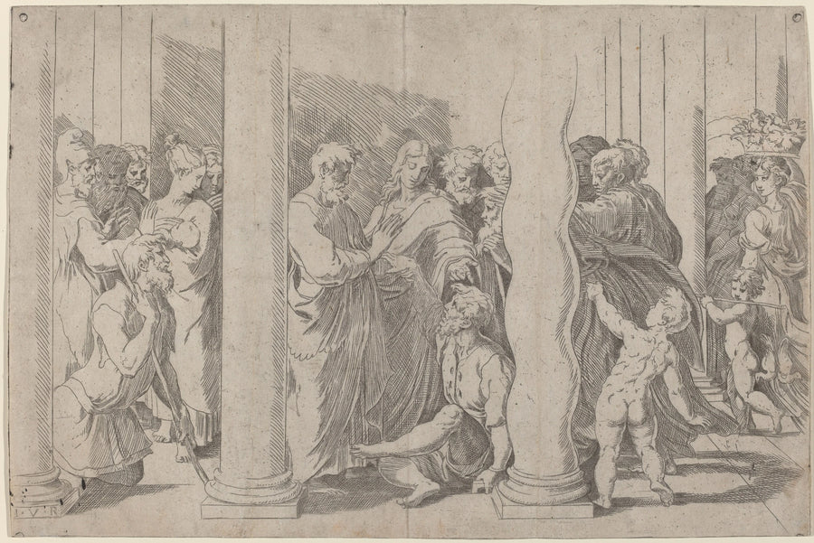 Heilige Peter und Johannes an der schönen Tür - Raphael Sanzio