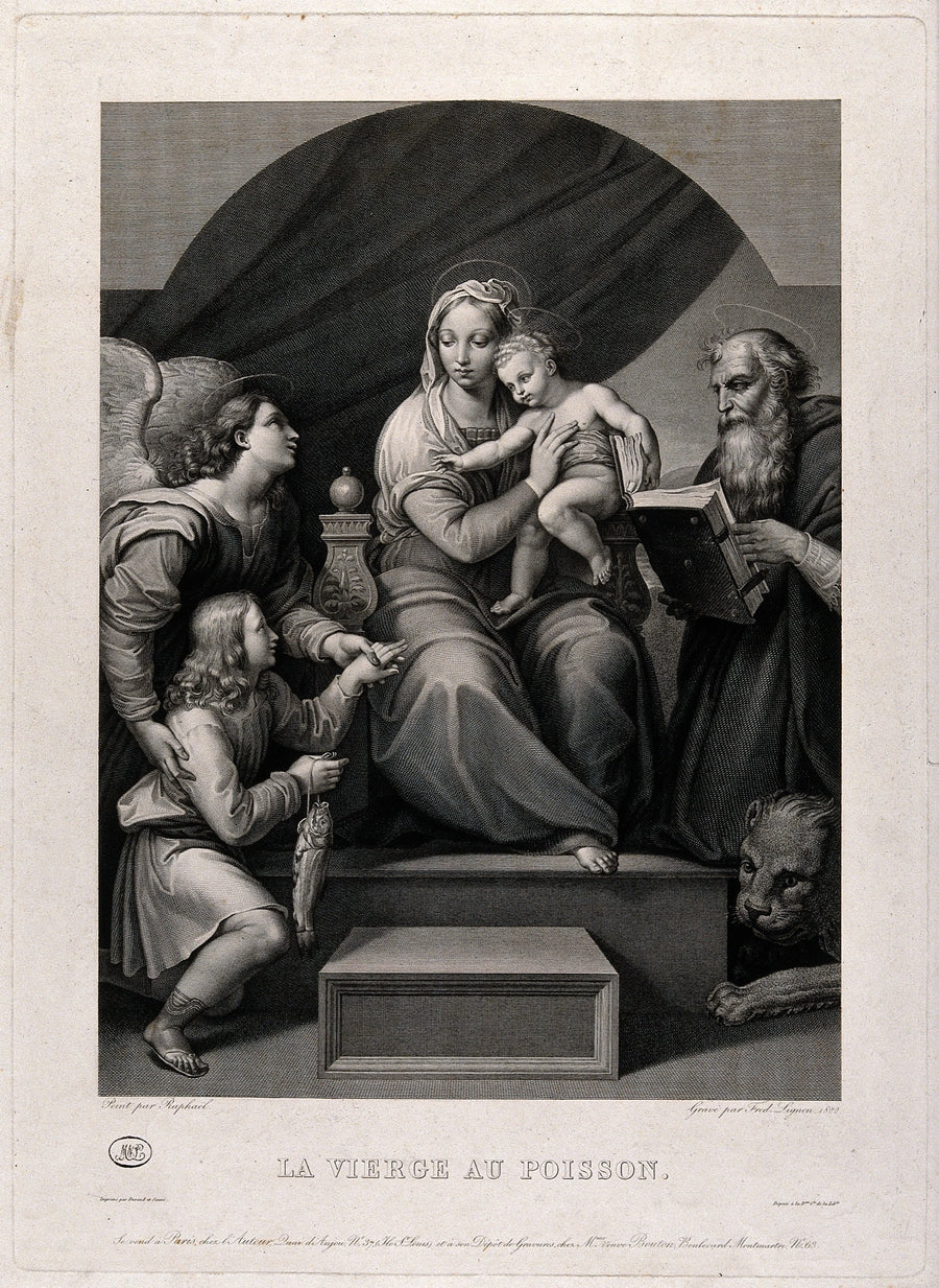 La Sainte Famille avec Raphaël, Tobias et saint Jérôme - Raphaël