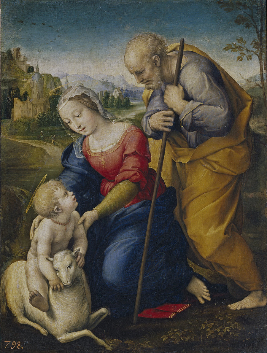 Die Heilige Familie mit dem Lamm - Raphael Sanzio