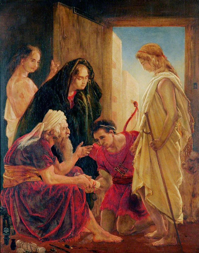 Tobias im Haus seines Vaters und seiner Mutter - Dante Gabriel Rossetti