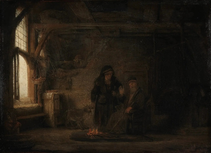 Tobias und Anna mit einem kleinen Ziegenbock - Rembrandt