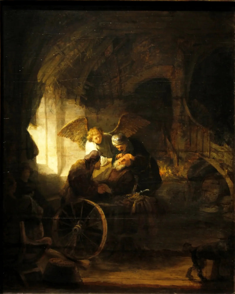 Tobias heilt seinen blinden Vater - Rembrandt