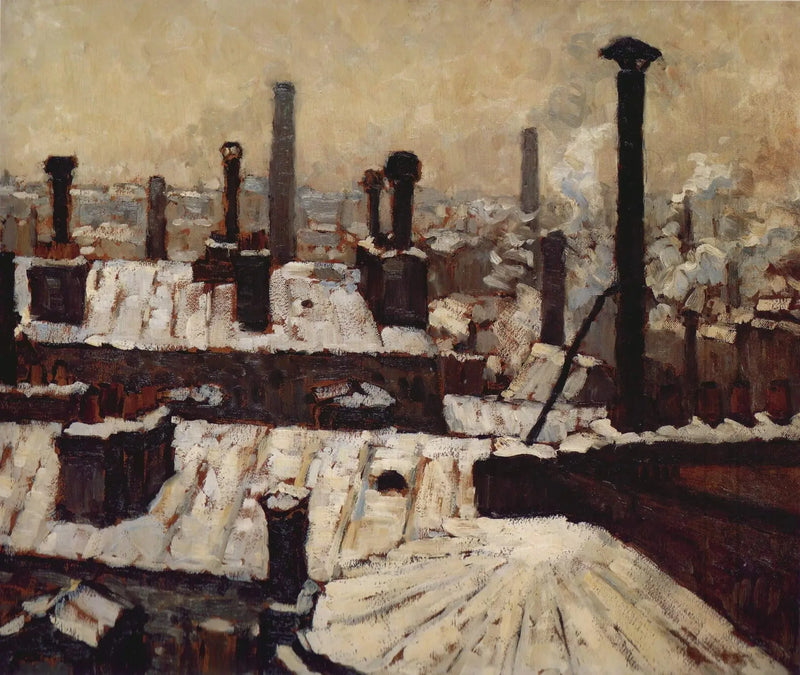 Dächer im Schnee, Paris - Gustave Caillebotte