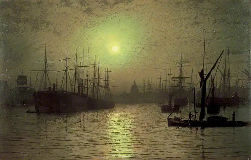 Nachtschwärmer an der Themse - John Atkinson Grimshaw
