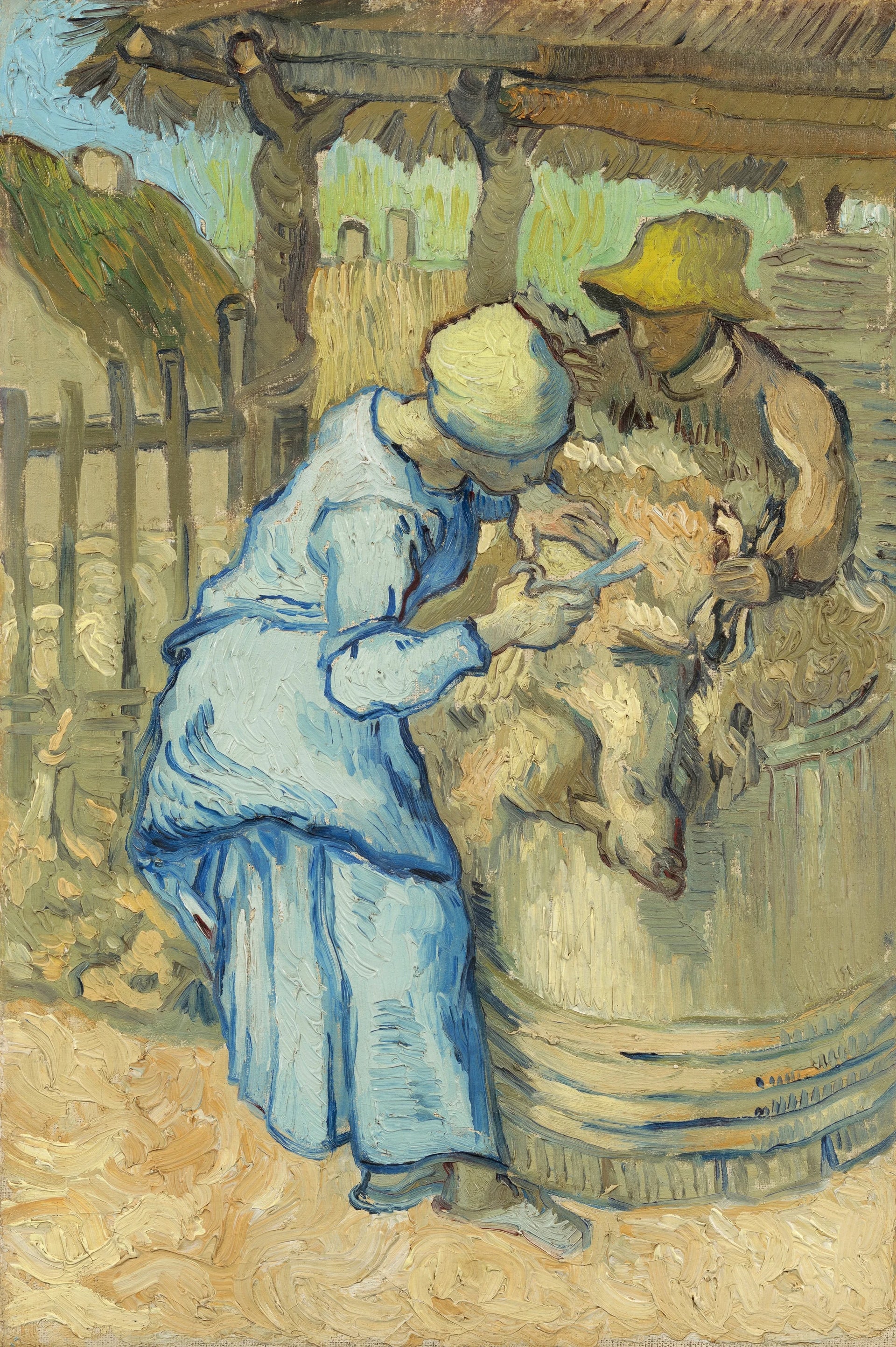 La Tondeuse de moutons d’après Millet F634 de Vincent van Gogh, Van Gogh Museum