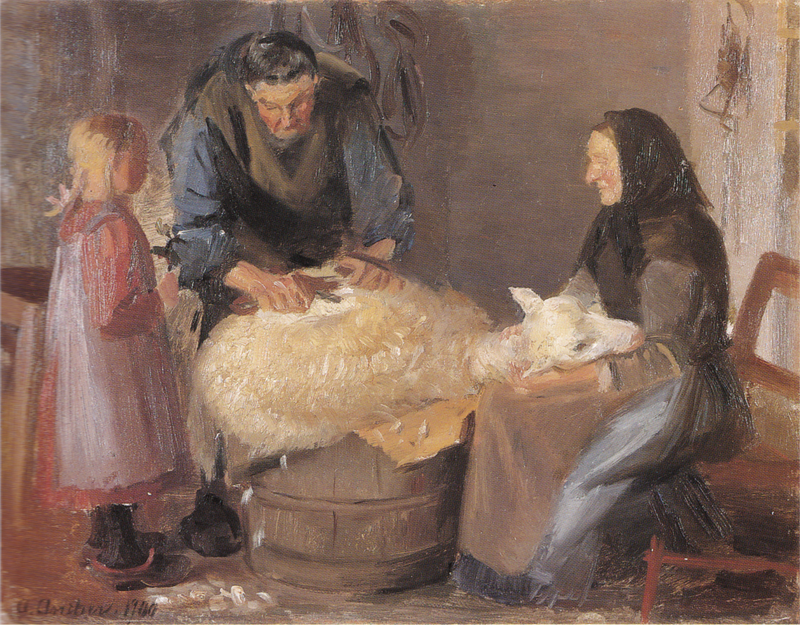 Schafschur - Anna Ancher